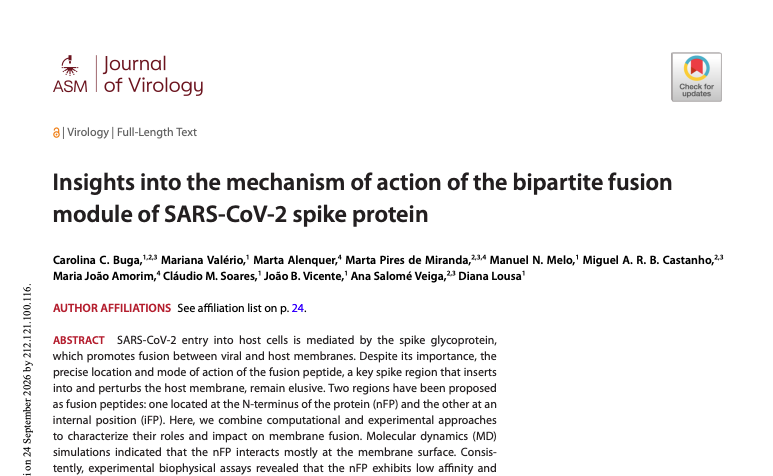 Insights into the mechanism of action of the bipartite fusion module of SARS-CoV-2 spike protein